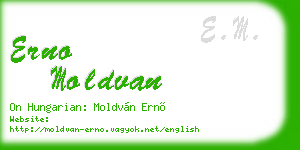 erno moldvan business card